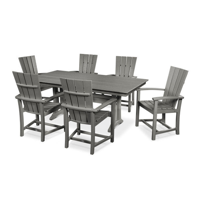 Polywood Quattro 7 Piece Farmhouse Dining Set Pws429 1 Quattro 7 Piece Farmhouse Dining Set