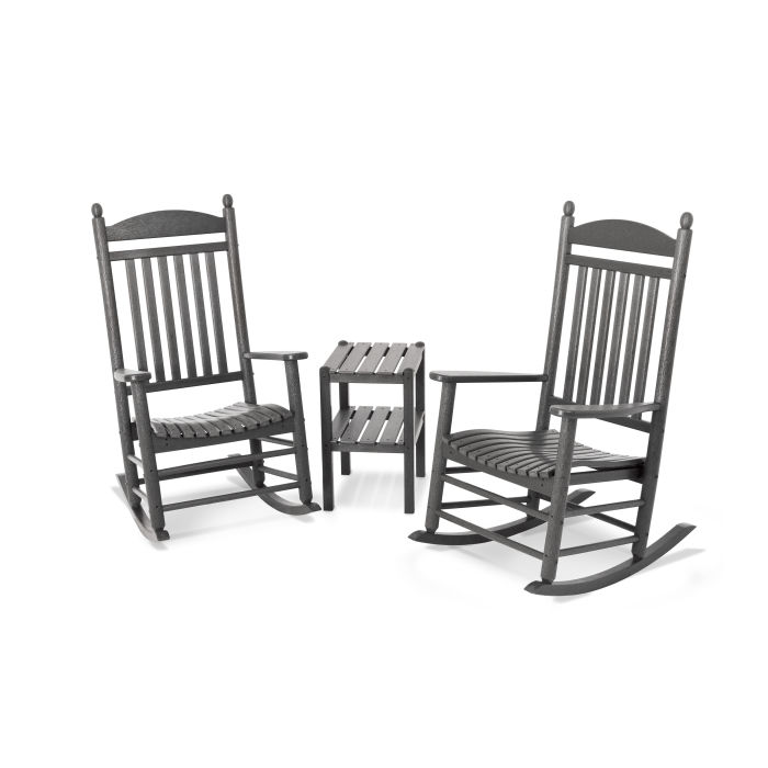 Polywood Jefferson 3 Piece Rocking Chair Set Pws140 1 Jefferson 3 Piece Rocking Chair Set