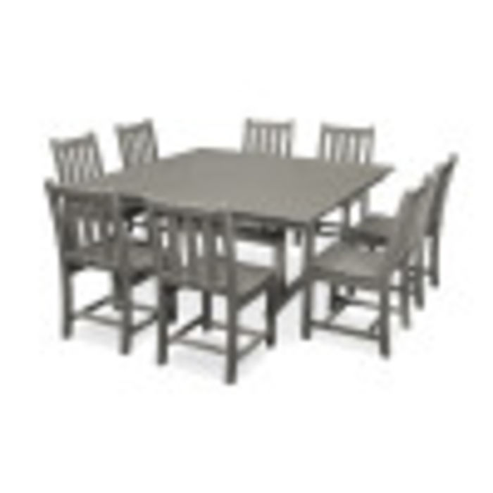 Polywood Traditional Garden 9 Piece Farmhouse Dining Set Pws433 1 Traditional Garden 9 Piece Farmhouse Dining Set