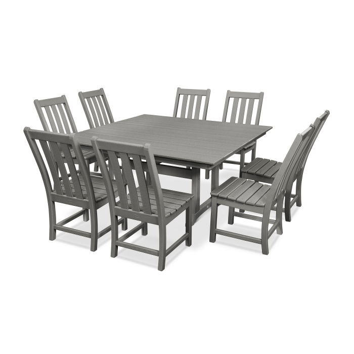 Polywood Vineyard 9 Piece Farmhouse Dining Set Pws342 1 Vineyard 9 Piece Farmhouse Dining Set