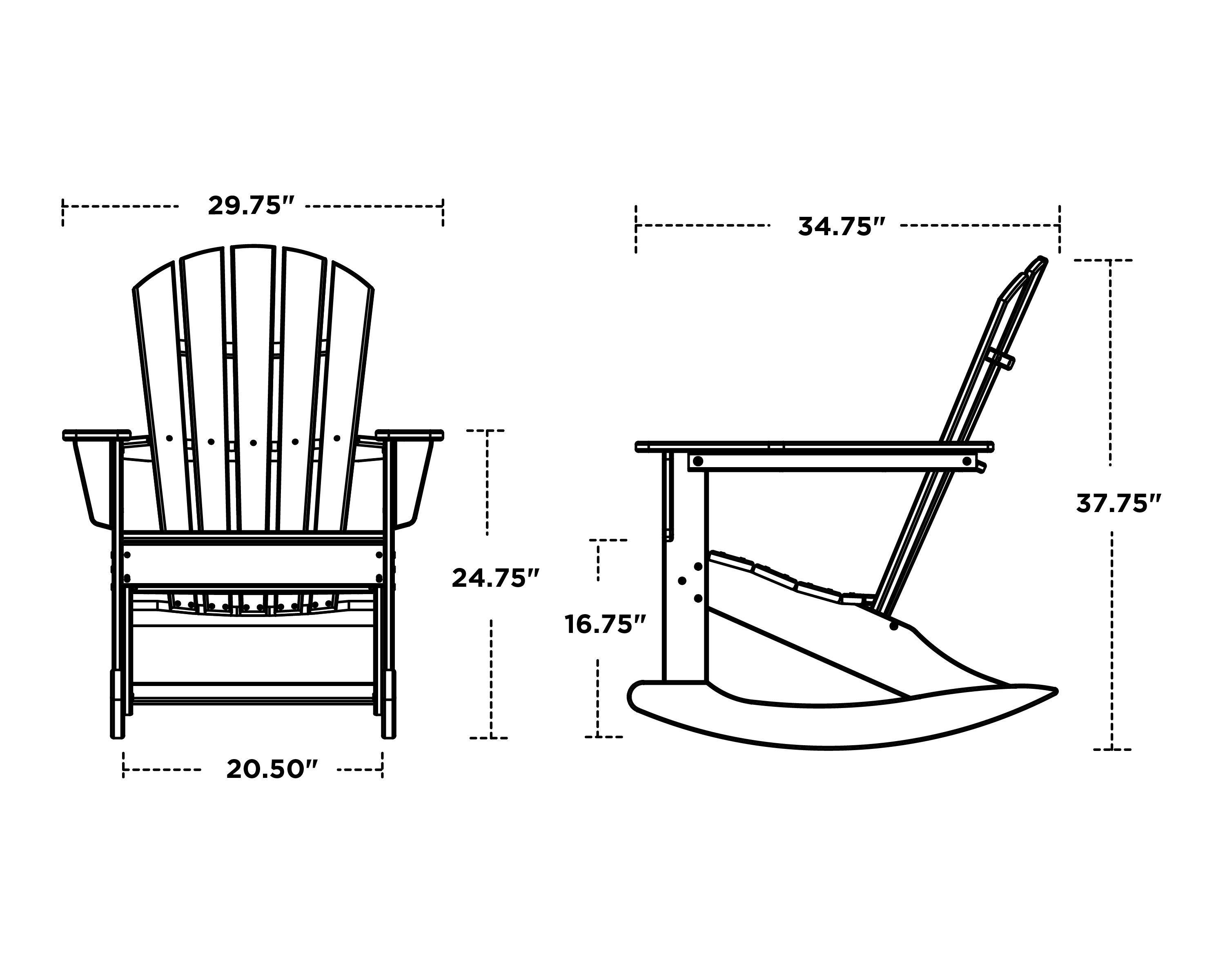 Adirondack Chair чертеж mm